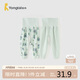 童泰（TONGTAI）嬰兒四季1-6月新生高腰長褲子居家2件裝TS41J197-DS綠色59cm