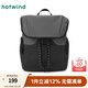 熱風(fēng)（Hotwind）男士背包2025年春季新款休閑翻蓋雙肩包大容量商務(wù)通勤電腦包 72黑灰 F