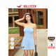 HOLLISTER25夏季新款辣妹兩穿吊帶抹胸露肩連衣裙女裝KI359-5247 暮藍(lán)色 S (165/88A)標(biāo)準(zhǔn)版