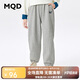 MQD童裝男大童秋季學(xué)院風(fēng)運(yùn)動(dòng)休閑針織長褲 淺麻灰 140