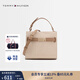 TOMMY HILFIGER25新款春夏女裝小眾休閑通勤金屬字母手提方包單肩斜挎包17406 淺卡其色0I1 OS
