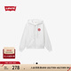 Levi's李維斯女士時(shí)尚休閑抽繩寬松慵懶隨性連帽刺繡衛(wèi)衣美式外套 白色 A9416-0000 S