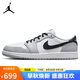 耐克NIKE籃球鞋男子AJ1喬1JORDAN 1低幫運(yùn)動鞋CZ0790-110白灰44