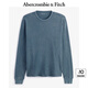 ABERCROMBIE & FITCH男裝25春季美式復(fù)古舒適百搭寬松華夫格圓領(lǐng)長(zhǎng)袖T恤KI124-4532 藍(lán)色 S (175/92A)