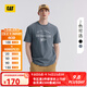 CAT卡特25春夏新品男士戶(hù)外休閑簡(jiǎn)約純棉圓領(lǐng)短袖T 藏藍色 2XL