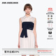 ANN ANDELMAN【明星同款】官方直營(yíng)2025新款白色無(wú)袖中長(cháng)款拼接毛織抹胸連衣裙 白色 S