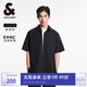 杰克·瓊斯（JACK&JONES） 春季新款簡約百搭涼感泡泡紗面料略寬松尖領(lǐng)短袖襯衫男225104002