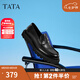 他她（TATA）厚底德比休閑皮鞋男士一腳蹬懶人鞋樂福鞋職場通勤NEH01D 黑色 42