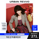 UR2025秋季新款女裝高智感通勤風(fēng)雙排扣西裝外套UWG150004 卡其灰 S