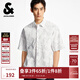 杰克·瓊斯（JACK&JONES）男裝夏季新款寬松滿(mǎn)印圖案休閑日常寬松翻領(lǐng)短袖襯衫225204021 A06本白色 常規 M