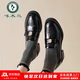啄木鳥(niǎo)厚底樂(lè)福鞋女2025新款春秋女單鞋黑色英倫風(fēng)小皮鞋休閑通勤女鞋子 黑色 37 (235mm) （腳寬腳胖建議拍大一碼）