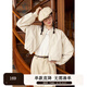 紫涵（ZIHAN）紫涵立領(lǐng)長(cháng)袖棒球服短外套女秋季簡(jiǎn)約休閑小個(gè)子夾克上衣 米色 M