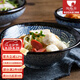 陶趣居日本進(jìn)口青海波釉下彩米飯碗面碗日式和風(fēng)陶瓷餐具湯碗家用日料 斗型中碗19.3cm