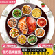 富得萊飯菜保溫板暖菜板+火鍋+自動旋轉(zhuǎn)家用餐桌墊智能多功能帶電磁爐電陶爐圓形加熱菜板電熱板轉(zhuǎn)盤 88CM紅語音電動轉(zhuǎn)電磁爐火鍋