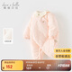 戴維貝拉新生兒夾棉加厚爬服秋裝女寶寶連體衣嬰兒衣服