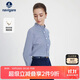 Navigare意大利小帆船女士長(zhǎng)袖襯衫寬松版立領(lǐng)襯衣2333043502 藍(lán)/白 M 