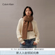 Calvin KleinJeans秋冬女士時(shí)尚簡(jiǎn)約ck刺繡輕柔舒暖羊毛圍脖圍巾禮物4K8002G N2Q-淡咖啡 OS