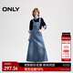 ONLY2025夏季新款復(fù)古做舊可調(diào)節(jié)背帶裙長裙連衣裙女|125142044 J34 390洗水牛仔藍 M