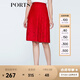 PORTS寶姿  新品商場同款女裝優(yōu)雅勾花蕾絲半身裙半截裙LN8S053HFD045 火焰紅 XS (2)