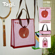 Tagi.蠟筆蘋(píng)果想象《i》可愛(ài)環(huán)保購物袋手提防水編織袋單肩 櫻桃蘋(píng)果340*390*150mm 其他