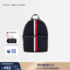 TOMMY HILFIGER25新款春夏女裝休閑通勤拼色織帶金屬字母大容量雙肩背提包04112 藏青色DW6 OS