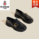 千紙鶴（Q ZHIHE）小皮鞋女款英倫風(fēng)2025新款夏季夏天JK配裙子樂(lè )福鞋百搭厚底女鞋子 黑色（單里） 35