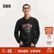 森馬長(cháng)袖T恤男秋季學(xué)院風(fēng)情侶裝復古印花107624101201