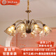 帝贊客廳吊燈中古風(fēng)美式復古大廳主燈現代簡(jiǎn)約高級感法式餐廳臥室燈具 【10頭】橡膠木長(cháng)94CM-三色光