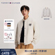 TOMMY HILFIGER【雙面穿】秋冬男女休閑美式學(xué)院棒球領(lǐng)飛行員夾克外套34451 米白色/印花AEF S （推薦：120-135斤）