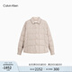 Calvin KleinJeans【防水】秋冬男士ck格子絎縫襯衫領(lǐng)鴨絨羽絨服J326805 PED-奶茶咖 S