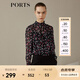 PORTS寶姿 新品女裝復(fù)古小立領(lǐng)長(zhǎng)袖襯衫LN9B010JPS019 黑色印花 XS (2)