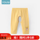 優(yōu)奇斷碼撿漏  男寶寶開襠褲嬰兒春裝打底褲薄款護(hù)肚褲子女叉叉褲 杏黃 73cm