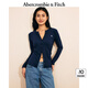 ABERCROMBIE & FITCH女裝經(jīng)典小麋鹿美式復(fù)古辣妹性感修身V領(lǐng)長(zhǎng)袖T恤KI139-5270 海軍藍(lán) M (165/96A)