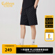 卡賓（CABBEEN）【老花滿印】重磅休閑短褲男2024夏新款寬松運(yùn)動(dòng)褲潮流五分褲 煤黑色01 L (175) 50/175