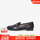 百思圖春季商場(chǎng)同款時(shí)尚潮流通勤樂(lè)福鞋女單鞋WEF61AA3 黑色 37