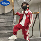 迪士尼（Disney）兒童運動(dòng)套裝秋季新款中大童男童秋裝男孩寶寶帥氣春秋兩件套 酒紅色 套裝 110 建議身高100-110厘米