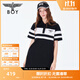 BOY LONDON春夏女士連衣裙字母條紋時(shí)尚休閑polo裙W17800 黑色 S