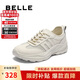 百麗透氣網(wǎng)老爹鞋女25夏新輕盈運動休閑鞋B2678BM5 白色 38