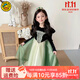 G.DUCKKIDS童裝女童裙子秋冬加絨兒童安娜公主裙高端生日禮服女孩網(wǎng)紗蓬蓬裙 黑色秋冬款加絨 100碼適合90-100cm年齡3-4歲
