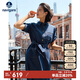 Navigare意大利小帆船女全棉薄款連衣裙寬松牛仔中長(cháng)裙2322875506 藍 XL 