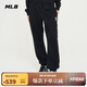 MLB褲子男女情侶秋季純色松緊收腰束腳褲休閑長褲3APTB0244-50BKS-M