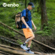 ENBO男鞋洞洞鞋男2025新款夏季外穿碳板厚底防滑包頭拖鞋輕便休閑鞋 雷雨灰 39