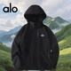 ALO YOGAALO戶(hù)外登山軟殼夾克服防風(fēng)防水寬松休閑連帽外套 黑武士單沖 2XL