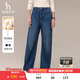 哈吉斯（HAZZYS）女裝 秋季款女士【PHIZ系列】純棉直筒水洗時(shí)尚牛仔褲女 藍色BL 36 (155/68A 36)