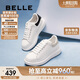 百麗簡(jiǎn)約舒適小白鞋女25春新商場(chǎng)平穩休閑板鞋D5Q1DAM5 白色/黑 38