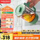摩飛電器（Morphyrichards）養生壺分體便攜式煮茶器燒水壺小型辦公室家用多功能煮茶壺分體熱水壺0.6L MR6085 綠