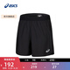 亞瑟士ASICS男子跑步5英寸短褲舒適運動褲 2011C614-001 黑色 XS