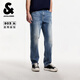 杰克·瓊斯（JACK&JONES）【七夕情人節(jié)禮物】25年男裝秋季直筒牛仔褲男高彈力寬松品牌男褲 153 中牛仔藍(lán)-非涼感1 寬松直筒，卡碼拍小 31 175 W31/L30