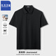 真維斯 Z純棉POLO衫短袖簡約純色翻領(lǐng)輕熟商務(wù)T恤T0034 黑 XL