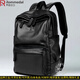 羅梅達爾（Rommedal）真皮雙肩包男大容量旅行包男士雙肩包電腦包商務(wù)休閑背包雙肩包 黑色【京東快遞】43*30*15cm